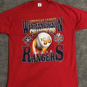 Vintage 1996 Division Champion Texas Rangers Tee XL